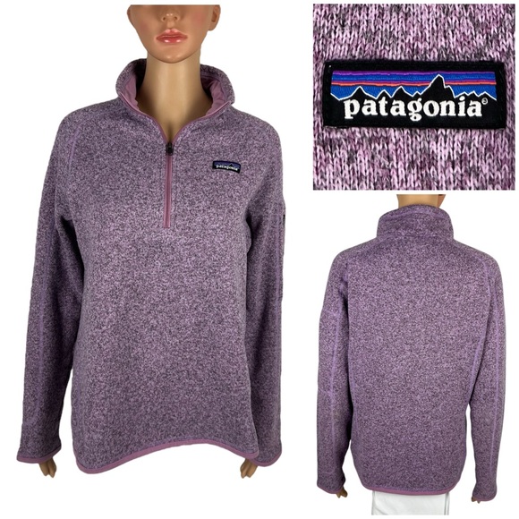Patagonia Sweaters - Patagonia Better Sweater Womens Large Long Sleeve 1/4 Zip Pullover Purple Fleece